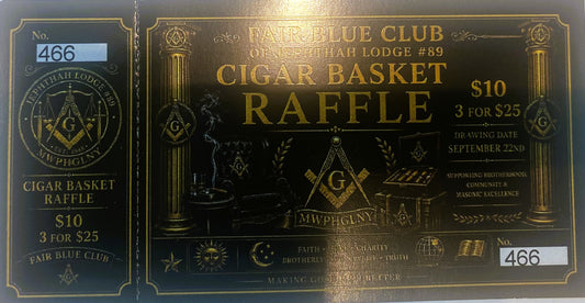 FAIR BLUE CLUB CIGAR BASKET RAFFLE TICKET 466